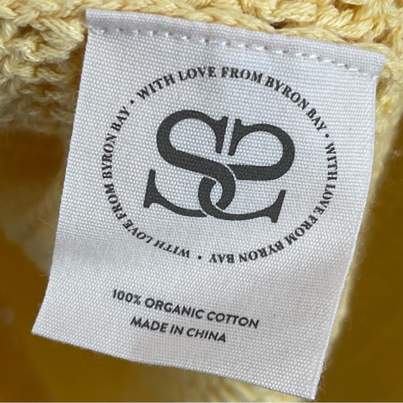 Spell Let The Sunshine In Crochet Mini Dress Yellow Size Small - Picture 7 of 7